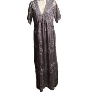 Pink Blush Lace Maternity Maxi Dress New Size S